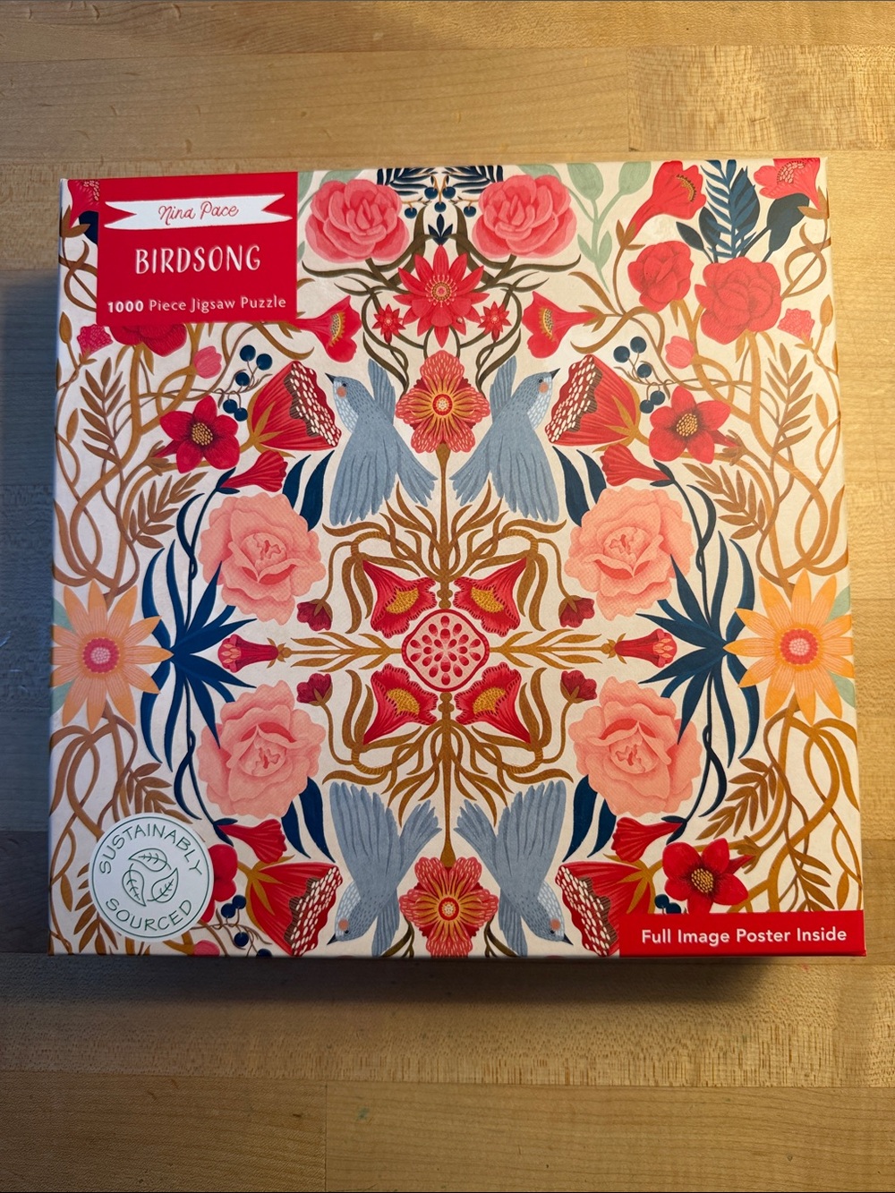 Birdsong 1000-Piece Jigsaw Puzzle - Floral Art by Nina Pace
